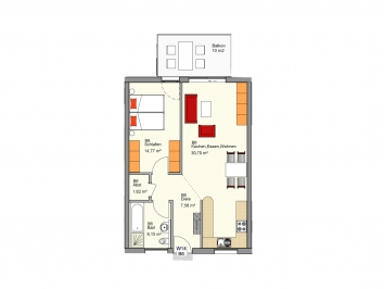 2-Zimmer Wohnung B7 - 1.Obergeschoss