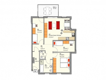 4-Zimmer Wohnung B8 - 1.Obergeschoss