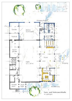 Grundriss der Halle