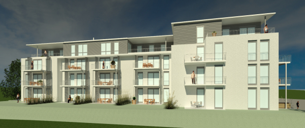 Wohnanlage "Auenhöfe" - Ansicht Westen