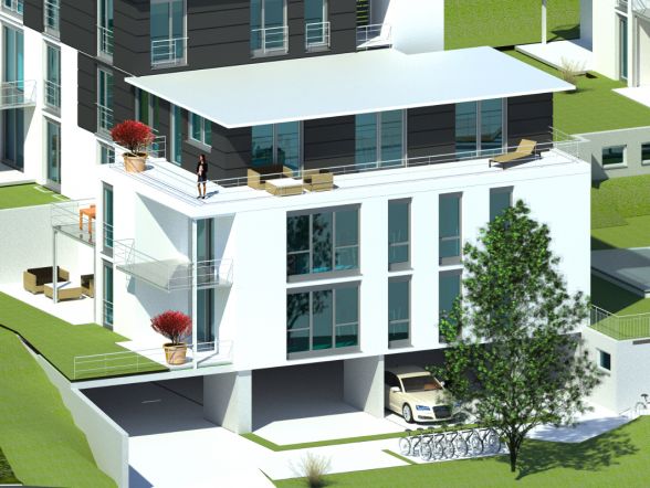 Haus B - Perspektive Süd-Osten