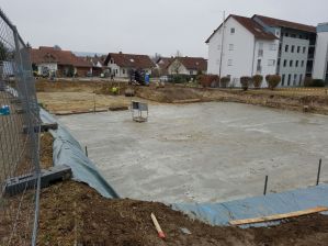 Ausheben der Baugrube - 09.02.17