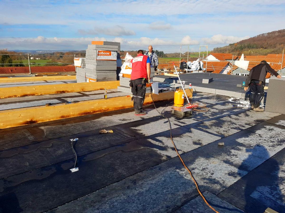 Abschweißen der Dichtbahnen - 14.11.17