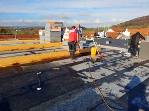 Abschweißen der Dichtbahnen - 14.11.17