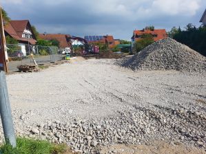 Anlegen einer Schotterstraße zur Einbringung der Spundwände- 05.10.2017