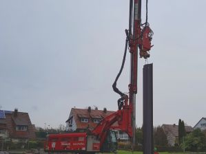 Einbringung der Spund-Dielen - 28.11.2017